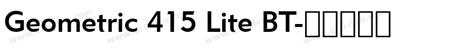 Geometric 415 Lite BT字体转换
